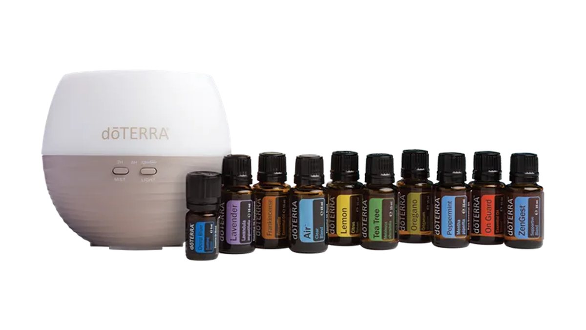 Le kit Home Essentials : dix huiles dōTERRA et un diffuseur